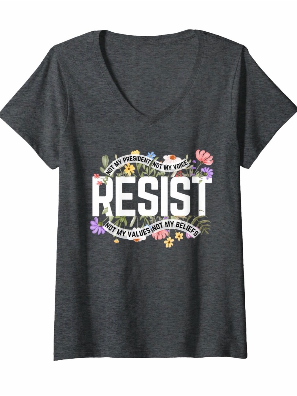 Political Resist FDT V-Neck Women’s Tshirt